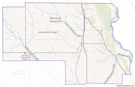 Map Of Thurston County Nebraska
