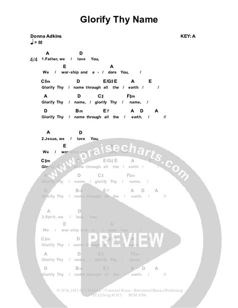 Glorify Thy Name Chords Pdf Dennis Prince Nolene Prince Praisecharts