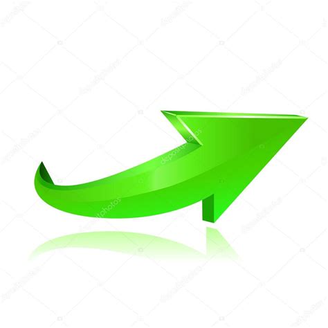 Imágenes Una Flecha Verde Flecha Verde Vector — Vector De Stock