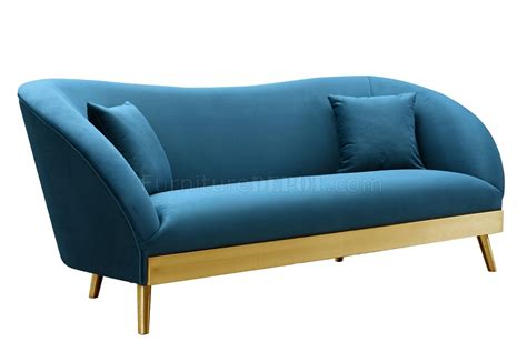 Chloe Sofa Tov L6147 In Spotted Blue Velvet By Tov Furniture