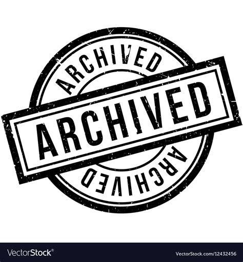 Archived Rubber Stamp Royalty Free Vector Image