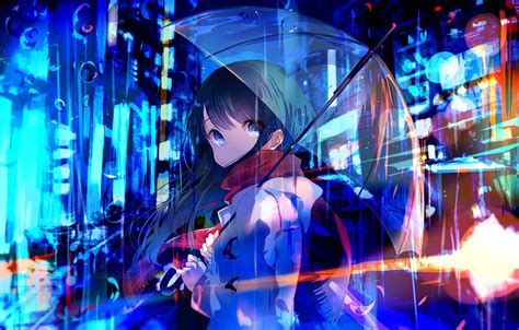 Check spelling or type a new query. umbrella, Anime girls, Neon Wallpapers HD / Desktop and ...