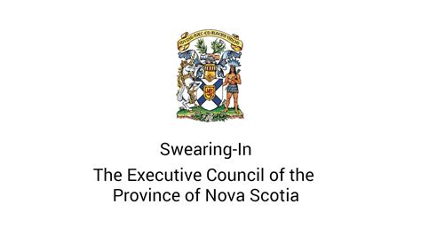 Swearing In The Executive Council Of The Province Of Nova Scotia Youtube