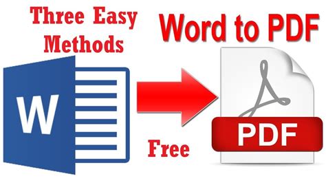 How To Convert Word File To Pdf File Easy Methods Youtube