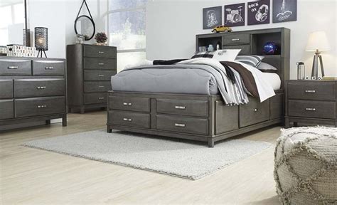 Signature Design By Ashley® Caitbrook Gray Full Storage Bed With 7 Drawers Brookings Furniture