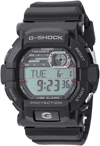 4 daily alarms with snooze and regular timekeeping option. Casio - G-Shock Vibration Alarm/Flash Alert Watch - GD350 ...