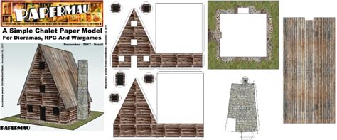 Papermau A Simple Chalet Paper Model For Dioramas Rpg And Wargamesby