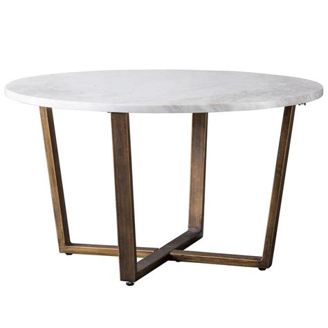Modern chic styling fits most contemporary décor. Cleo White Marble Round Coffee Table | Costco UK