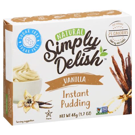 Sugar Free Vanilla Instant Pudding Simply Delish 17 Oz Delivery