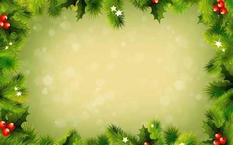 Green Christmas Frame Background For Powerpoint Christmas Ppt Templates