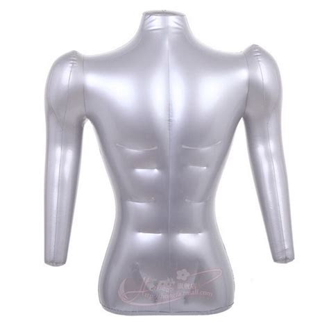 Nw Male Half Inflatable Mannequin Male Torso W Arms Long Sleeve