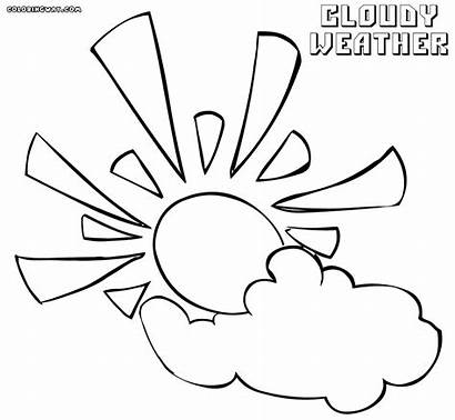 Weather Pages Coloring Cloudy