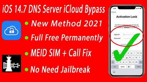 IOS 14 7 ICloud Bypass MEID Sim Fix Free DNS Server Bypass ICloud New