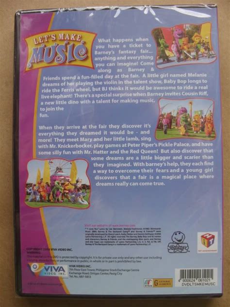 Barney And Friends Lets Make Music Dvd New Sealed On Popscreen