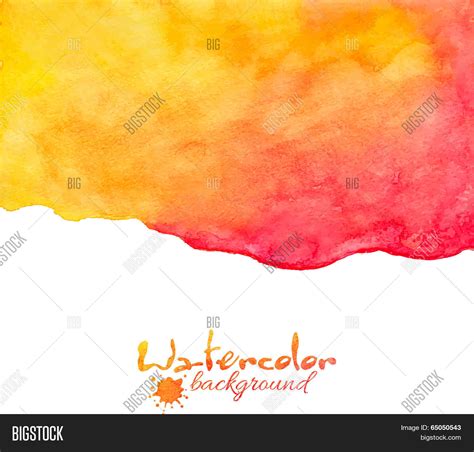 Orange Red Watercolor Vector And Photo Free Trial Bigstock