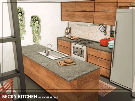 The Sims Resource Becky Kitchen Tsr Only Cc Sims 4 Kitchen Eco