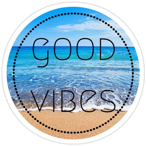 Good Vibes Beach Stickers By Kaylalindsay Redbubble