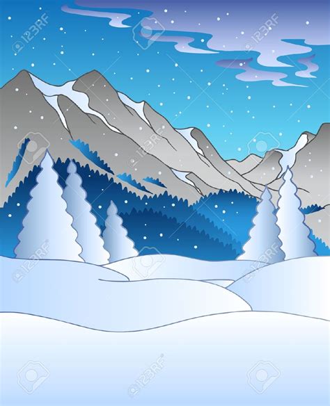 Winter Mountain Clipart Clipground