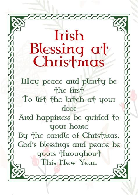 Irish Christmas Blessings Proverbs And Sayings
