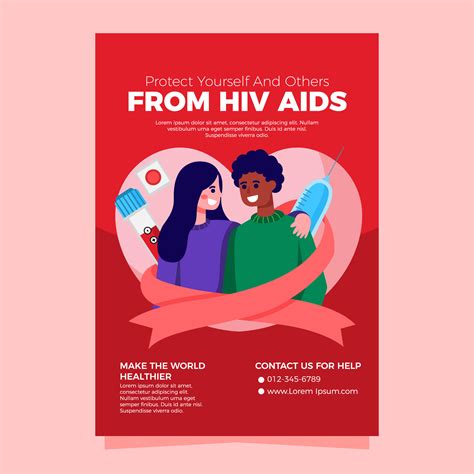 Hiv Aids Awareness Poster 3548791 Vector Art At Vecteezy