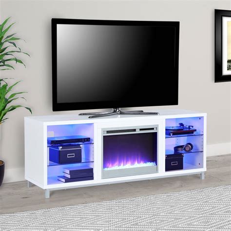 Ameriwood home lumina fireplace, tv stand includes a 23 wide fireplace insert and can hold flat paneled tvs up to 70 wide with a maximum weight of 120 lbs. Ameriwood Home Lumina Fireplace TV Stand for TVs up to 70 ...
