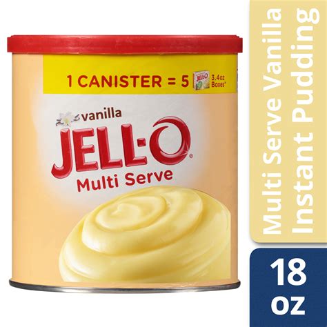 Jell O Vanilla Instant Pudding Mix 18 Oz Can
