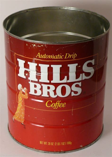 Remember When Coffee Came In Real Cans Hills Bros Coffee Can Vintage