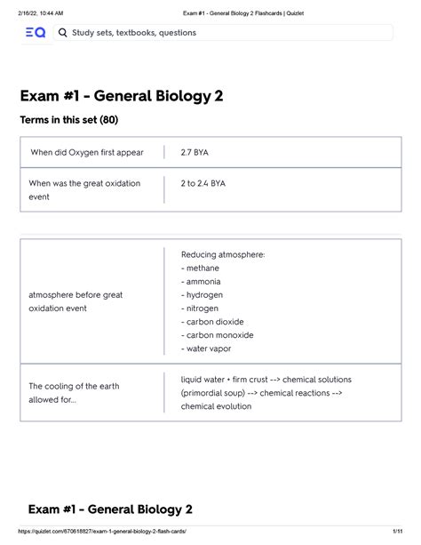 Exam 1 General Biology 2 Flashcards Quizlet Upgrade Free 7 Da Exam 1 General Biology
