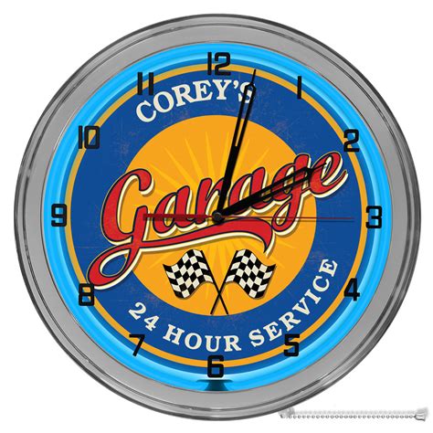 Dads Garage Light Up 16 Neon Wall Clock