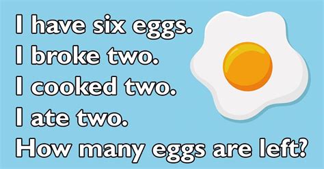 How Many Eggs Are Left People Are Left Confused By This Tricky Puzzle