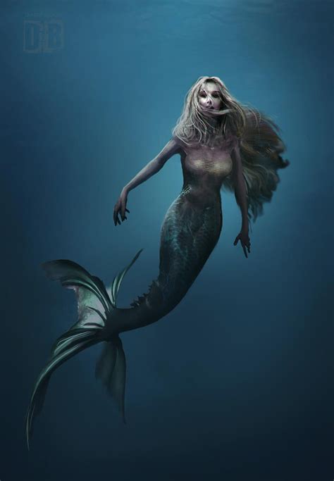 mermaid by wert23 on DeviantArt Mytologiska varelser Sjöjungfrur
