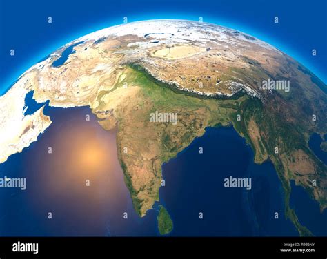 3d Physical Map Of India Map