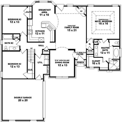 Split level homes offer living space on multiple levels separated by short flights of stairs up or down. Split Bedroom Design with Luxury Master Suite - 58457SV ...