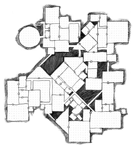 Quickly Quietly Carefully One Hour Dungeon Map