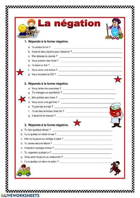 La Négation Interactive And Downloadable Worksheet You Can Do The