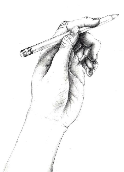 See more of pencil drawing on facebook. Pencil Drawing of a Hand Holding a Pencil by ...