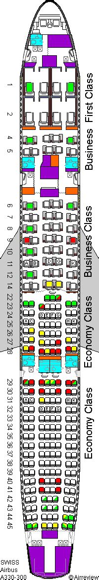Swiss Air A330 Seat Map Swiss Air A330 300 Seating Plan Seat Plan