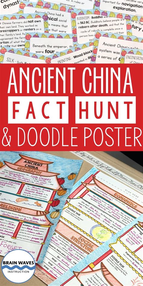 Ancient China Fact Hunt And Doodle Poster About Ancient Chinese