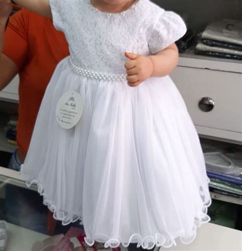 Vestido Batismo Roupa Infantil Para Bebê Usado 37773867 Enjoei