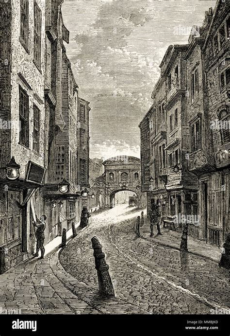 Butchers Row London England Uk In 1800 19th Century Victorian