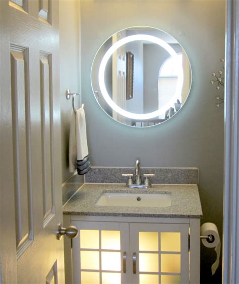 Cut only on the scissored line of the strip. Front-Lighted LED Bathroom Vanity Mirror: 36" x 36 ...