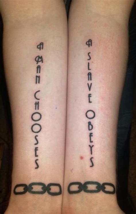 Slave Tattoo A Man Chooses A Slave Obeys Best Tattoo Design Ideas
