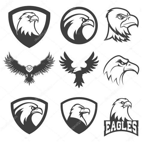 Set Of Emblems With Eagles Stock Vector Image By ©art Liua 118663622