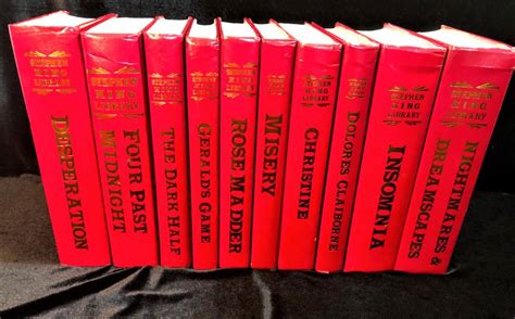 Lot Stephen King Red Leather Library Edition Books 10 Volumes 1845
