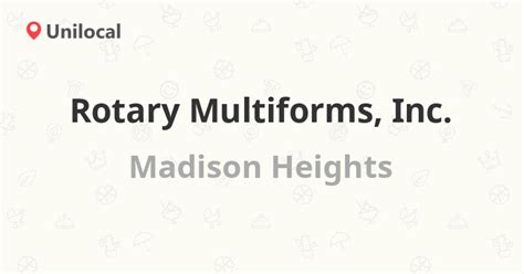 Rotary Multiforms Inc Madison Heights 1340 E 11st Mile Rd Reviews