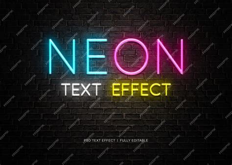 Premium Psd Neon Text Effect
