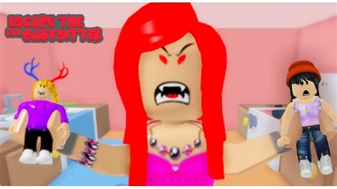 😨😯escape The Evil Babysitter Obby In Roblox Youtube