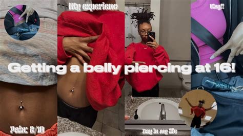 Come With Me To Get A Belly Piercing ੈ♡⸝⸝🪐༘⋆ Getting My Belly Button Pierced At 16 Youtube