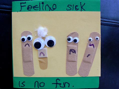 Having Fun At Home Band Aid Get Well Card
