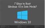 Safe Mode From Boot Windows 10 Images